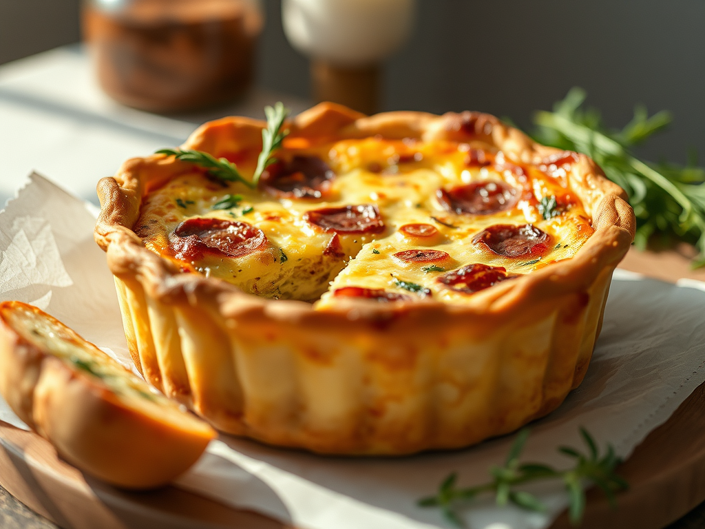 Quiche: Pâte girafe.