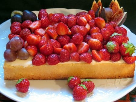 Tarte au fromage blanc et aux fruits rouges d’ Eric Kayser.