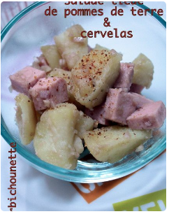 Recette économique: Salade tiède…….pommes de terre & cervelas