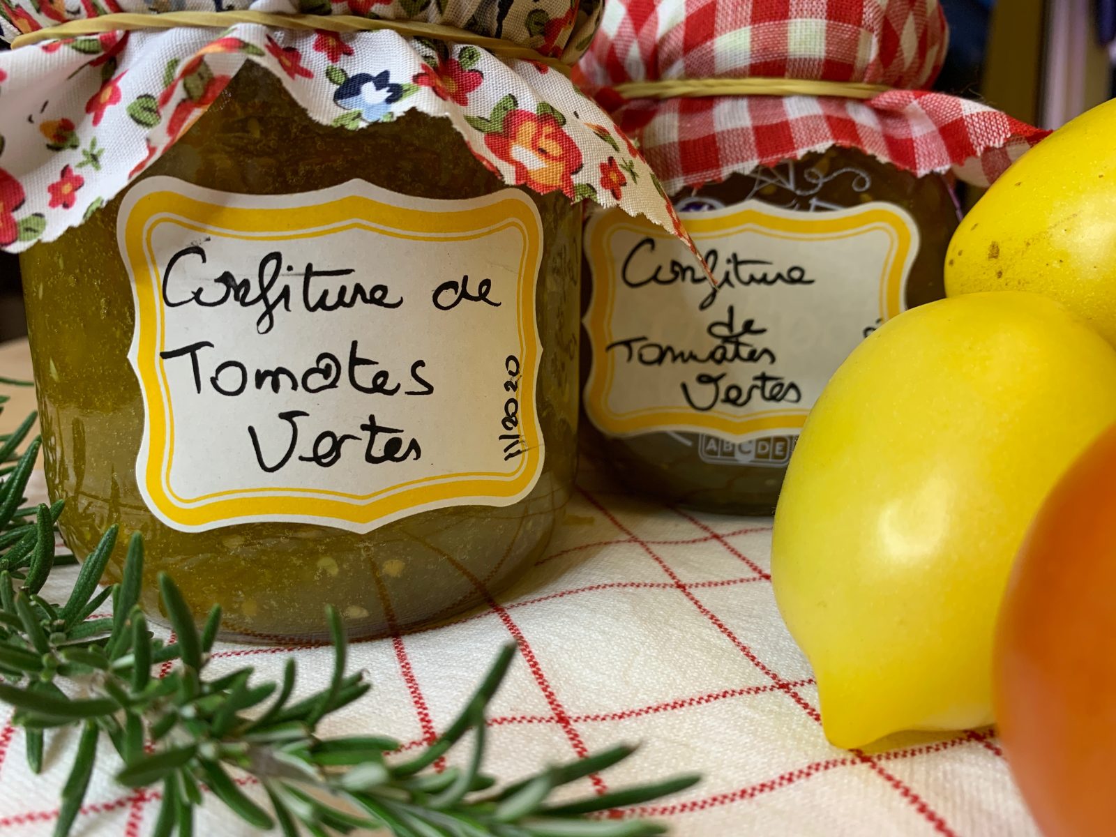 Coucou du dimanche et utiliser les produits du potager: Confiture de tomates vertes au citron