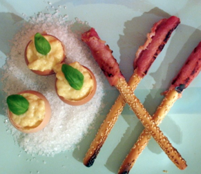 Oeufs brouillés et Mikados au bacon….