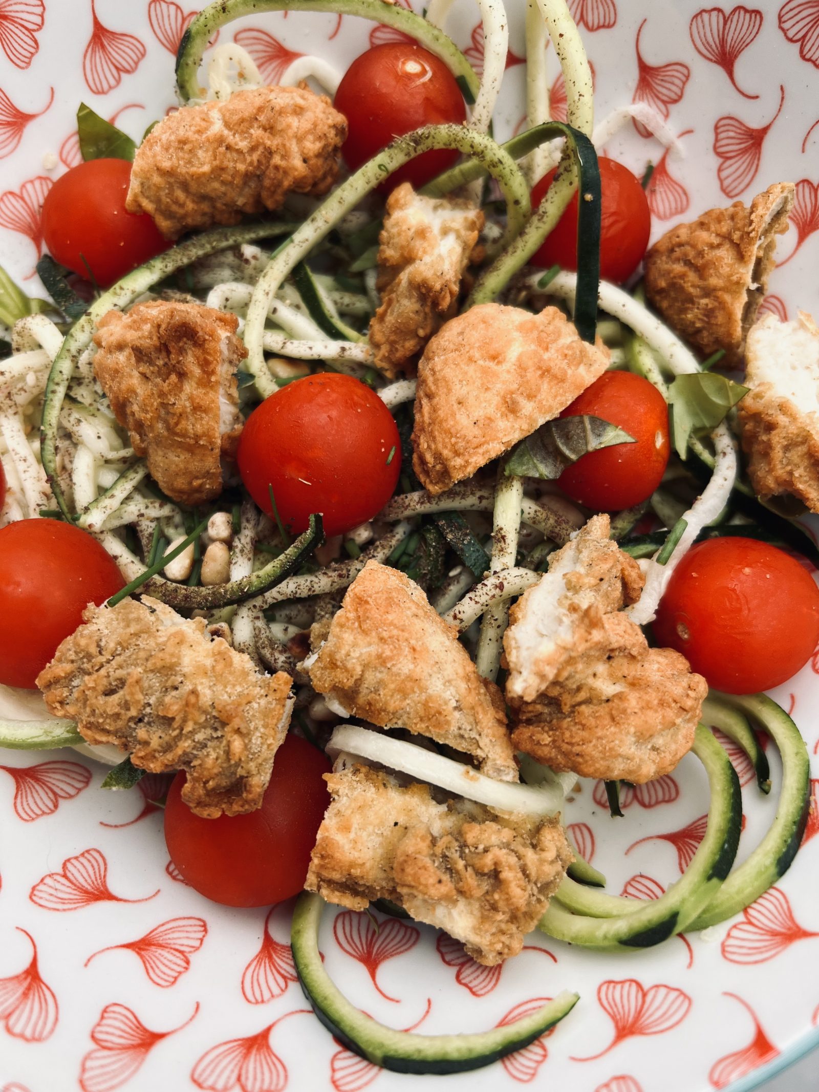 Instantané: salade courgette et poulet à ma façon