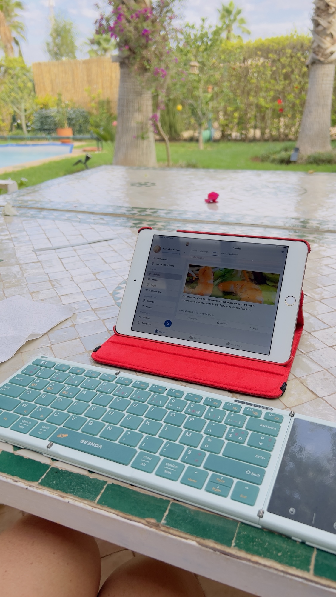 Pause au soleil du Maroc et routine
