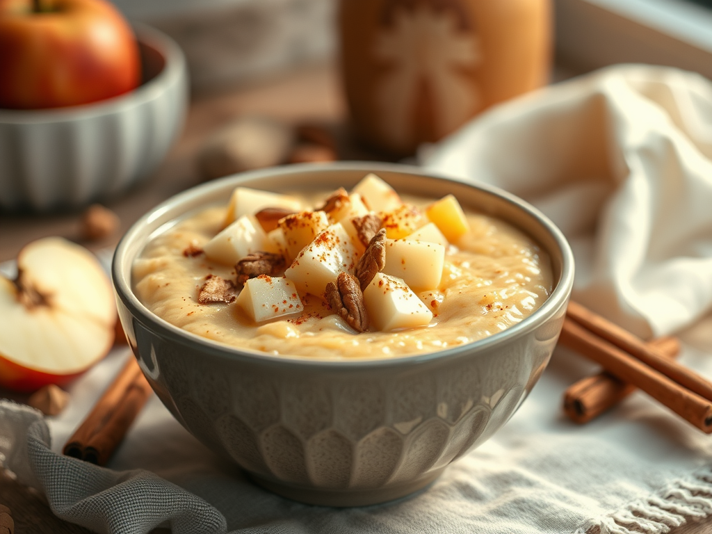 Recette réconfortante de porridge aux pommes