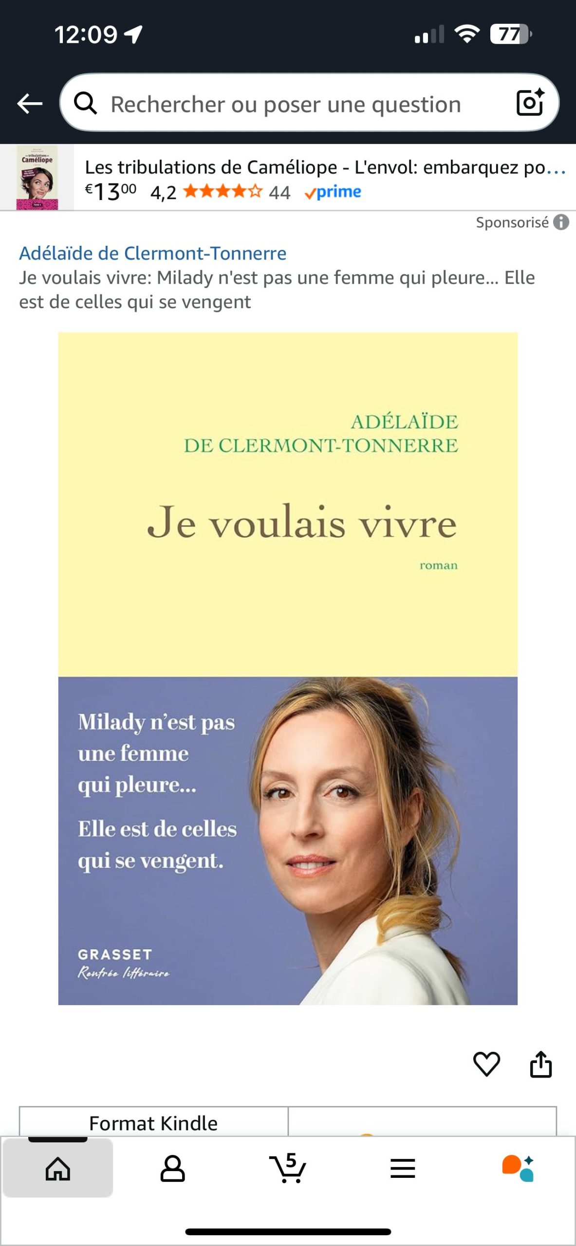 Carnet de Lecture: « Je Voulais vivre » d’Adélaïde de Clermont-Tonnerre